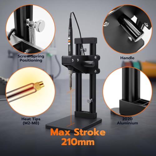 Vertical Heat Set Insert Tool Press for Plastic Parts & 3D Print Components ZW12H