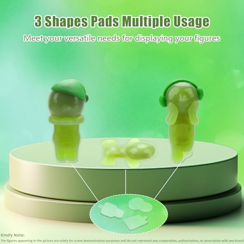 Lopau Sticky Pads for Smiski Hippers, 132PCS Double-Sided Glue Tabs
