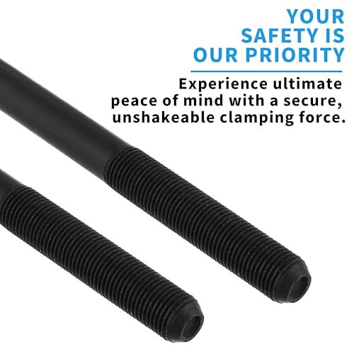 U Bolt Kit for 5200-7000 lbs, 3" Round Trailer Axle, Heavy Duty Trailer Axle U Bolts 7-1/8" Long, 1/2" Diameter, 3" Thread Pitch,Suitable for 2" Trailer Springs(4Pack) 7 1/8" Long 4