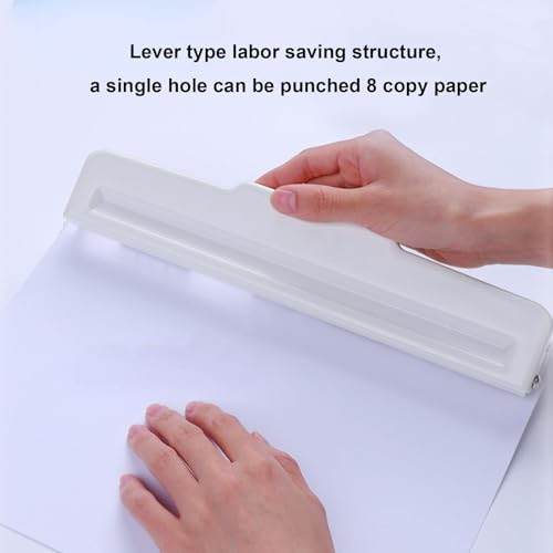 9 Hole Punch for B6 Planner, 8 Sheet Capacity, White