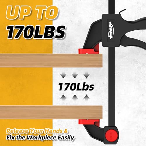 24" Wood Clamps, Medium 170lbs One-Handed Spreader/Clamp, 2PCS