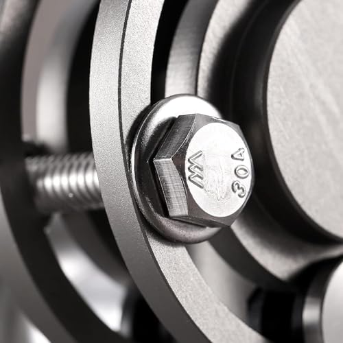 2Pcs 1"-8 x 5-1/2" Hex Head Bolt, 304 Stainless Steel 18-8 Fully Threaded, A2-70 Corrosion Resistant External Hex Drive Fastener, Silver 5-1/2"