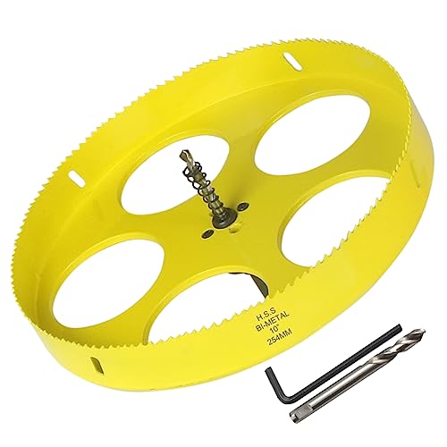 10 Inch Hole Saw with Arbor, 254mm M42 Bi-Metal Hole Cutter 10" (254mm)