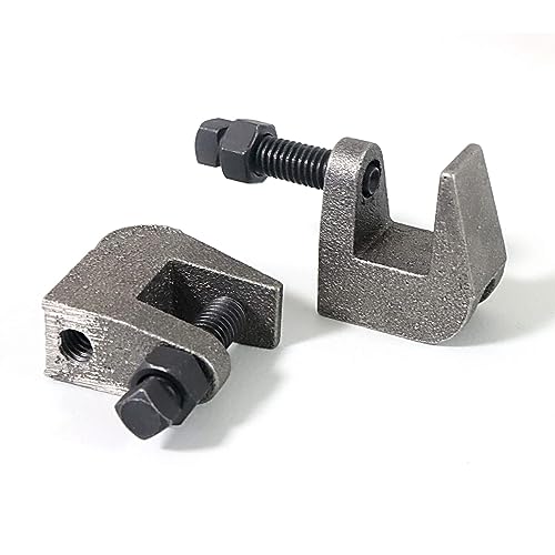Top Beam Clamps, UNC 1/2" Iron Safety Rod Beam Clamp, 3/4" Jaw Opening, Beam Wall Ceiling Mount Vertical Piping Support-Clamp for Copper, PVC Tubing, 10 Packs