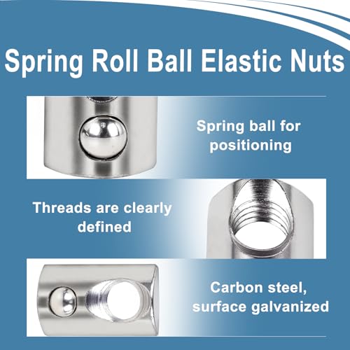 40-M6 Half Round Roll in Spring T Slot Nut 50pcs HS/LM-13 40-M6
