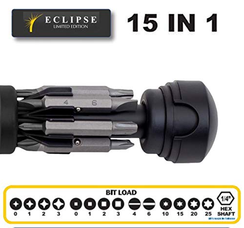 Megapro Original 15 in 1 Multi Bit Screwdriver Phillips Flat Torx Square 151ECLIPSE