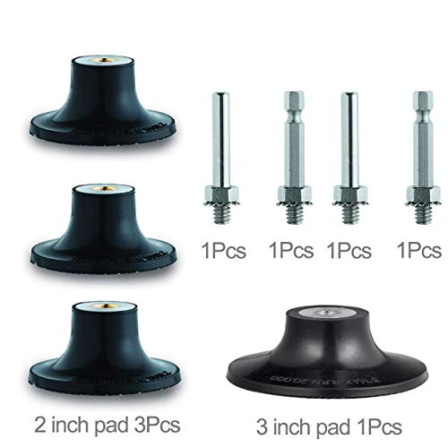 80 Pcs 2 inch Die Grinder Sanding Discs with More 4Pack 1/4" Disc Holders, Zirconia Coated 36/60/80 Grit for Surface Prep