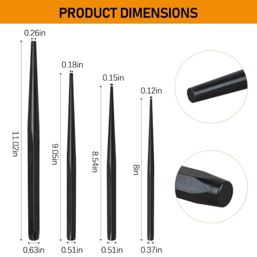 82307 Long Taper Punch Set, Mechanic Alignment Drift Pin Punch Kit