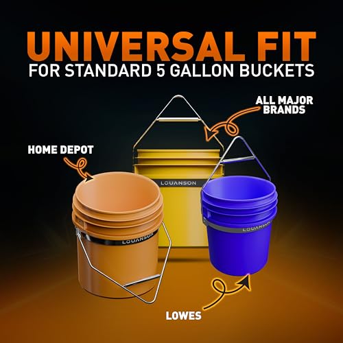 Heavy-Duty 5-Gallon Galvanized Steel Bucket Harness | 100 lb+ Capacity | Improved Carrying, Hoisting & Dumping System for Roofing, Construction, Tile, Painting & Jobsite Use
