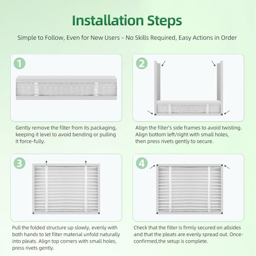 16x20x4 Furnace Filter Replacement MERV 11 Compatible with Honeywell FC100A1003,HVAC Foldable (Actual Size: 15.94 x 19.75 x 4.38 In) (1-Pack) 16x20x4-1Pack