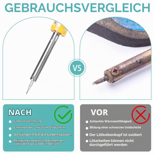 Soldering Tip Cleaner 30 g, Soldering Tip Reactivator for Oxidized Soldering Tips | Soldering Accessories for Effective Cleaning and Restoration, Increases Solderability, For Soldering Irons and Soldering Tools