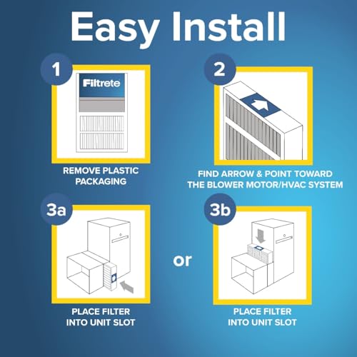 Filtrete 16x25x4 Air Filter MERV 12, MPR 1550 Certified Asthma & Allergy Friendly 2-Pack, Fits Lennox & Honeywell, AC Furnace HVAC Filters, Pleated Electrostatic (Actual Size 15.88x24.56x4.31 in)