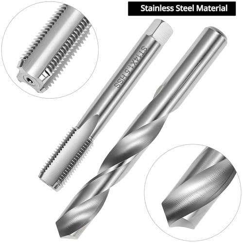 QWORK 12-Piece Stainless Steel M14x1.5 Thread Inserts Kit for Female Thread Repair and Quick Conversion