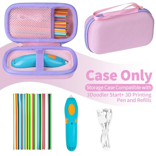 Protective Case for 3Doodler Start + Essentials 3D Pen Set Pink+purple