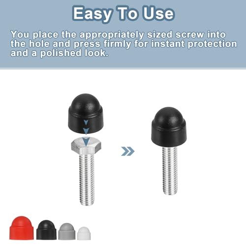 uxcell Nut Protection Cap, 20Pcs M18x26x32mm - Plastic Hexagonal Screw Protection Cap, Dome Acorn Hex Head Bolt Covers, Waterproof Decorative Caps (White) White 20