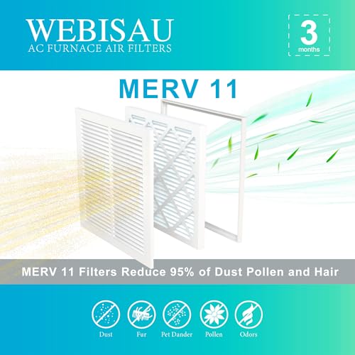14x14x1 MERV 11 Air Filter 4-Pack for HVAC Furnace 14x14x1-4Pack
