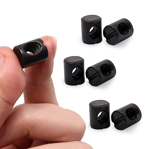 Crib Screws Replacement Set, Delta Crib Screws Hex Socket Cap Bolts Barrel Nut Baby Bed Hardware Replacement Kit Furniture Bolts (70-Set M6×15mm/25mm/35mm/45mm/55mm/65mm/75mm) Black 70Pcs