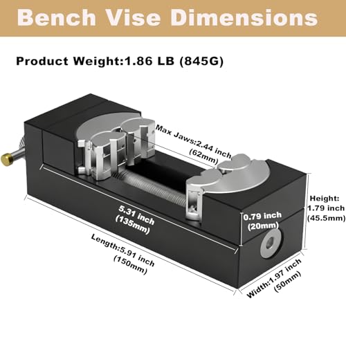 ARKNOAH Smart Fractal Vise, Heavy Duty Self-adjusting Table Vise Bench Vise