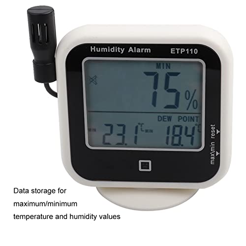 ETP110 Digital Hygrometer, Temperature Humidity Dew Point Meter, Portable Humidity Tester, Environmental Measuring Device for Home, Laboratory and Workshop