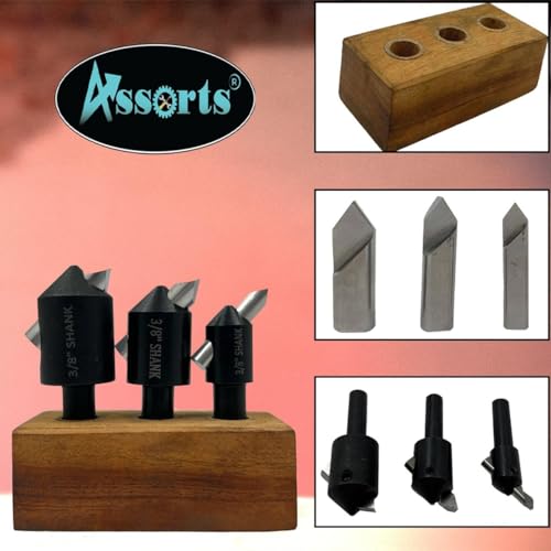 Set of 3 Fly Cutters 3/8" Shank with HSS Tool Bits Adjustable Fly Cutter Set for Milling Machine & Drill Press, Surface Facing Machining Tool 3/8" Shank with HSS Tool Bit