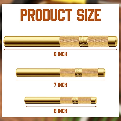 Funrous 3 Pcs Brass Punch Set Brass Drift Punch