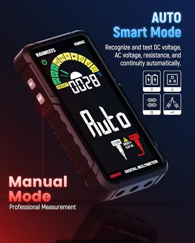KAIWEETS KM602 Smart Multimeter Rechargeable Electrical Tester with Auto Ranging and KAIWEETS KET20 Silicone Multimeter Test Leads with Gold-Plated Probes