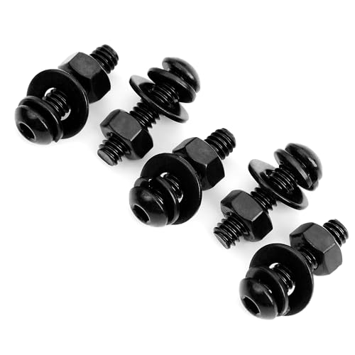 Mywish (20Sets) 1/4-20 Bolt x 1" Button Head Socket Cap Bolts & (20Sets) 1/4-20 x 1 Flat Head Socket Cap Screws Bolts and Barrel Nuts Kit, Black Oxide 304 Stainless Steel Nuts and 18-8 Allen Screws As