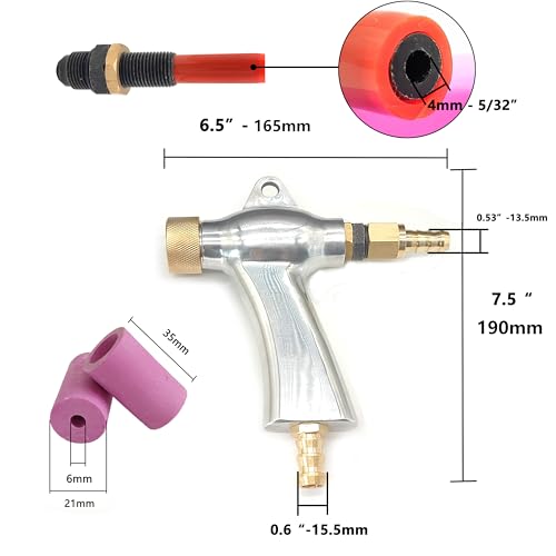 Sand Blaster Gun, Sandblasting Sandblaster Gun Kit for Sandblast Blast Cabinet with 15Pcs Ceramic Nozzles