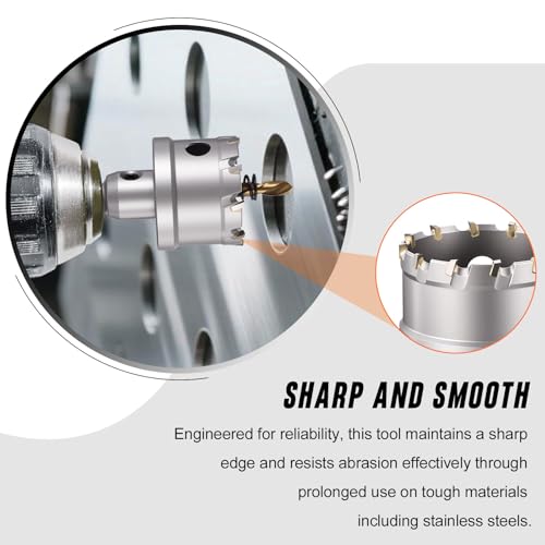 5-45/64" 145mm Hole Saw Tungsten Carbide TCT Hole Cutter W/Drill Bit 145mm (5-45/64")