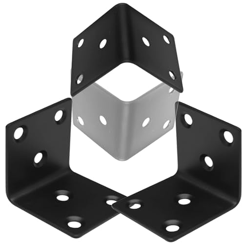 40Pcs Stainless Steel Angle Brackets 1.5"x1.5" Black L Brackets for Wood