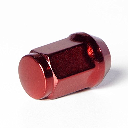 Circuit Performance 12x1.5 Red Closed End Bulge Acorn Lug Nuts Cone Seat Forged Steel (20 Pieces) 20 Lug Nuts