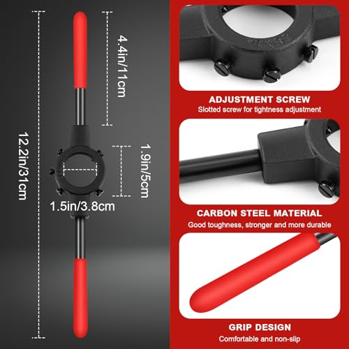 2 Pcs Adjustable Tap Wrench Handle M5-m20, Round Die Stock