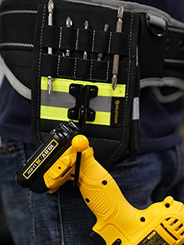 MELOTOUGH Tool Belt Padded Tool Belt of Heavy Duty Work & Cordless Drill Holder Hook Drill/Power Tool Holder with Drill Bit Tote