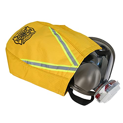 MELOTOUGH Firefighter Bag Fireman SCBA Air Respirator Storage Bag with Soft Lined (Ripstop Turnout Tan) + 7-Pocket Firefighter Tool Pouch with Carry Handle and Flap, Fits in Bunker Gear Pocket