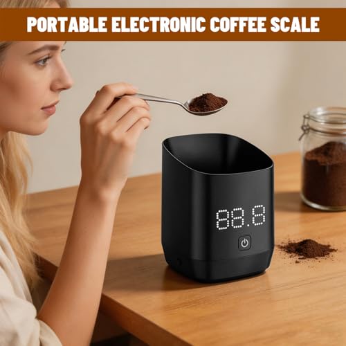 Digital Coffee Scales 0.1 g with Timer and LED Display, Rechargeable
