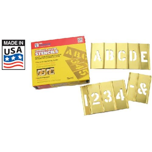 CH Hanson 10068 1" Brass Letters & Numbers Set 45 pc Brass Letter and Number One Size