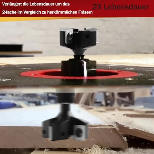 Face Cutter 8 mm Shank 4 Flutes with 10 Interchangeable Carbide Blades (12 x 12 x 1.5 mm), Diameter 40 mm, CNC Plate Cutter Cleaning Cutter for Router Woodworking (D=40 S=8) S=8,D=40