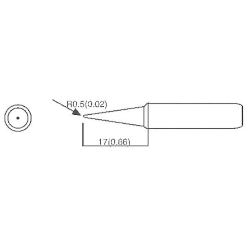 TOOLCRAFT soldering tip pencil shape tip size 1.4 mm tip length 27 mm contents 1 piece.