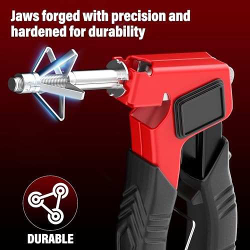 BURMONG Heavy Duty Molly Bolts for Drywall (0.12"-1.28") - 34PCS in 3 Sizes Metal Hollow Wall Anchors & Screws Kit, Includes Setting Tool, Works on Drywall, Hollow Wall & Plaster