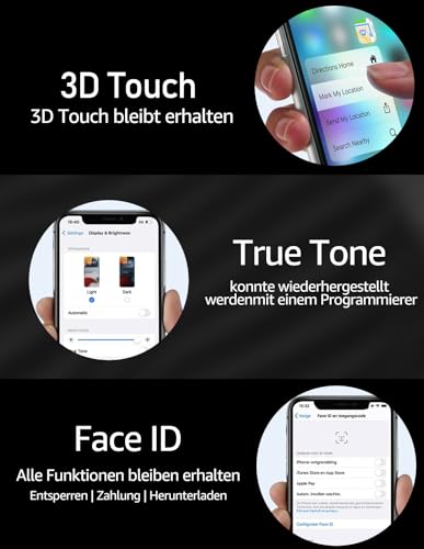 Bokman Display Repair Kit Compatible with Black iPhone X | (including glass, retina LCD, touch screen), matching professional tool kit included iPhone 11