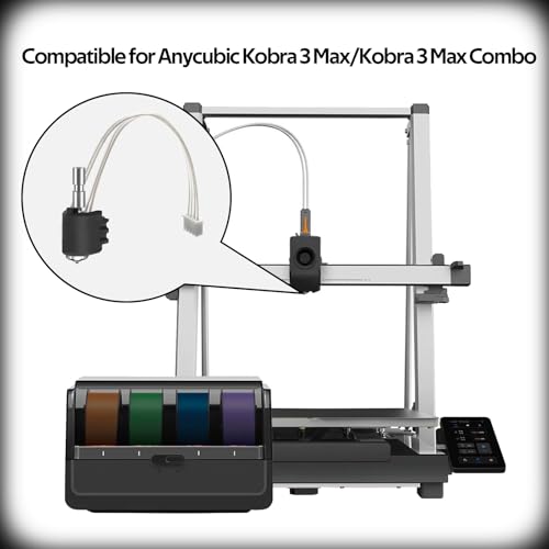 IdeaFormer 3 Pieces Kobra 3 Max Hotend Set, Quick-Swap Integrated Extruder Hotend with 0.4 mm 0.6 mm Hardened Steel Nozzle for Anycubic Kobra 3 Max/Combo