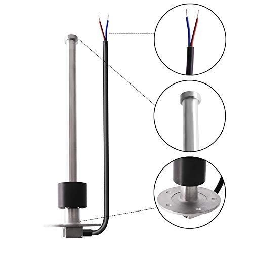 KAOLALI Fuel Level Sensor, 0–190 ohm 150 mm–1000 mm Water Sensors, Fuel Receiver Unit for Cars and Boats (225 mm) 225MM