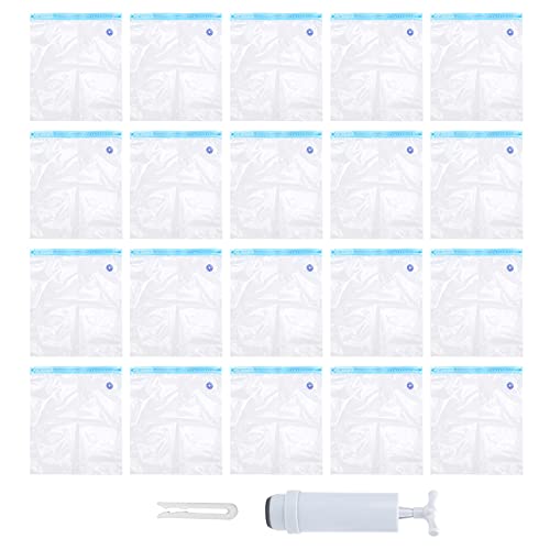 Filament Storage Bag, Filament Dryer, 20Pcs 33x30cm Plastic Resealable Compression Containers Reusable Filaments Vacuum Kit Filament Dryer Box for 3D Printer, Spool, PLA