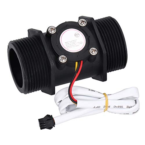 Fafeicy Water Flow Sensor Hall Turbine Flowmeter 47mm, DC3.5-24V