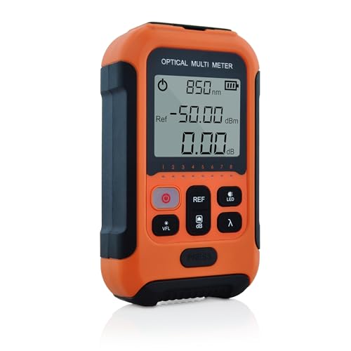 800nm to 1700nm OPM -50dBm to +26dBm Optical Fibre Power Meter OPM Optical Fibre Power Meter Integrated 20km 650nm VFL Compatible with FC+SC+LC+ST-SS103PVC13 SS103PVC13(800~1700nm/-50~+26dBm OPM)