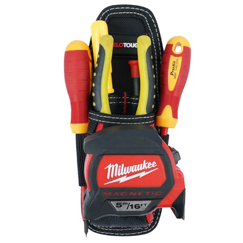 MELOTOUGH 1 pcs Small Tool Pouch with Quick Release Belt Clip with Tape Thong Strap + Small Tool Pouch with Belt Clip,Small Tool Holder Pouch