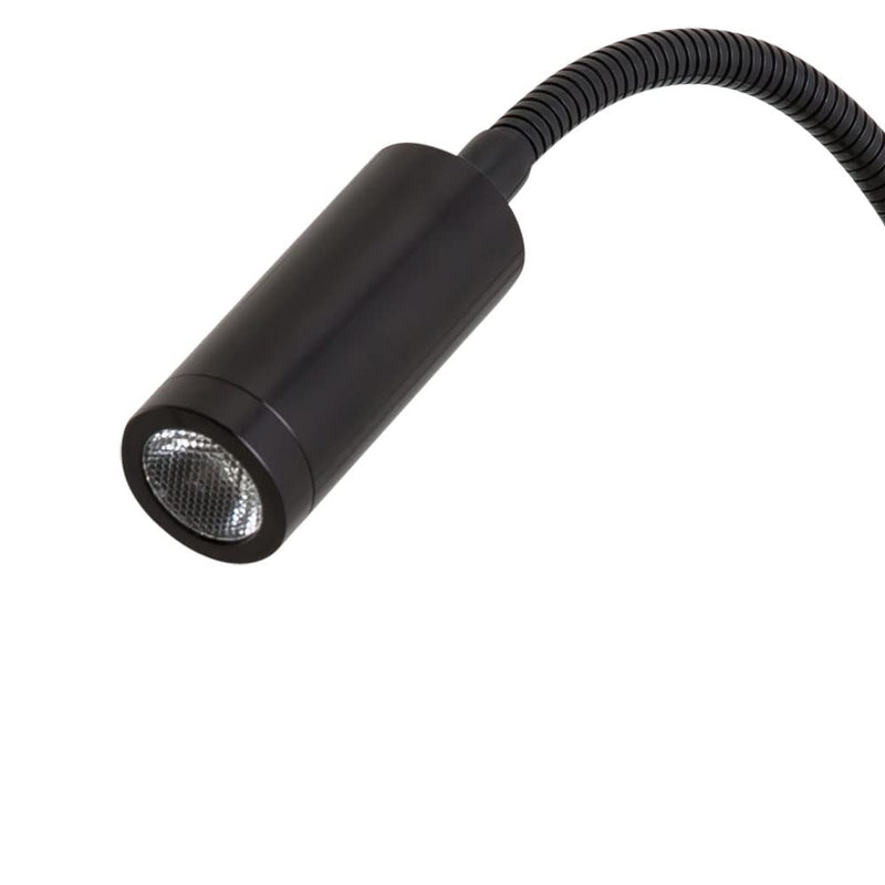 Reading Lamp Wall Sconces Light LED 3W Warm White 3000K Plug for Reading Books (Black 2pcs 3000K Cord) Black Rocker Switch 2PCS