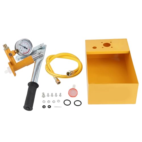 2.5MPa Manual Hydraulic Pressure Test Pump, Aluminum Water Pressure Tester with Large Dial for Pipeline, Valves, Vessels Pressure Testing