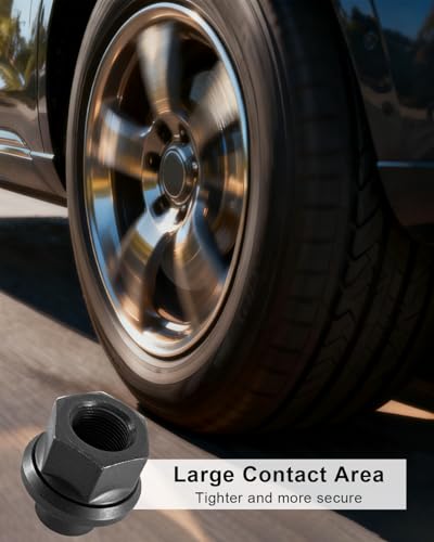 6Pcs 19mm Sleeve Flanged Wheel Lug Nuts M22x1.5 Hex 33mm Fit for Heavy Duty