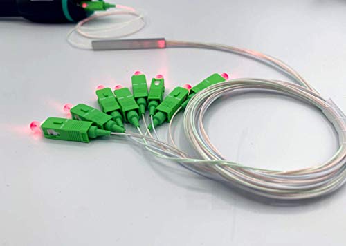 Elfcam - Optical Splitter Fiber Optic PC Splitter (Fiber Splitter) SC/APC Simplex Singlemode 0.9 mm, 1X8